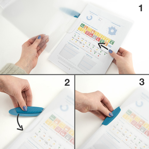 PivotClip File A4 - Clear - Pack of 5 - Image 3
