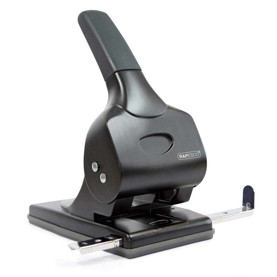 ALU 65 Metal 2-Hole Punch - Black - Rapesco Worldwide