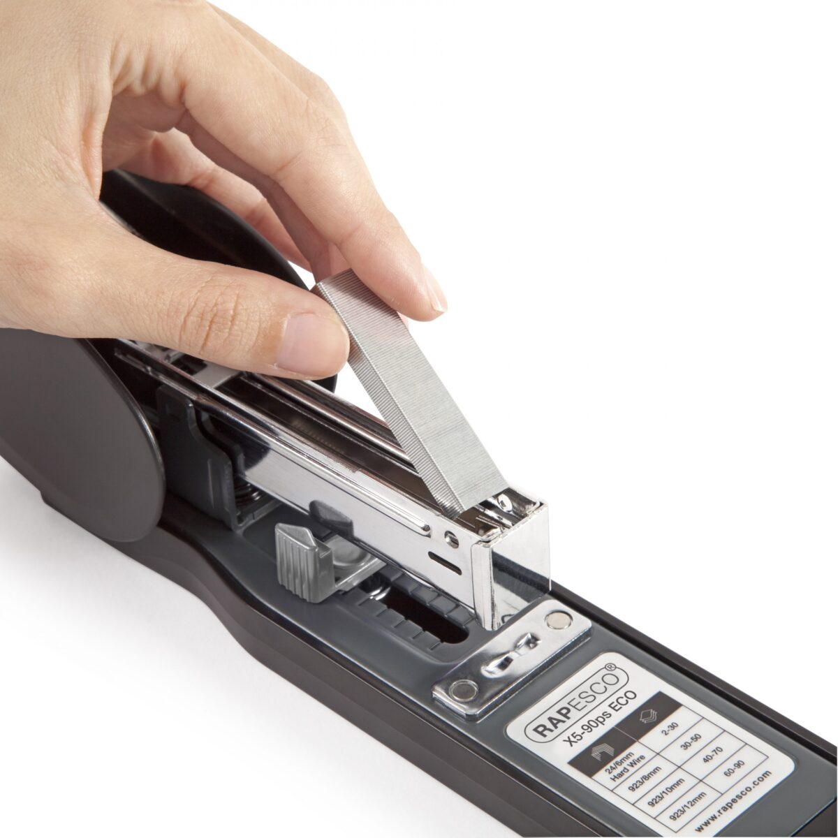 ECO X5-90ps Heavy Duty Less Effort Stapler - Black/Grey - Image 2