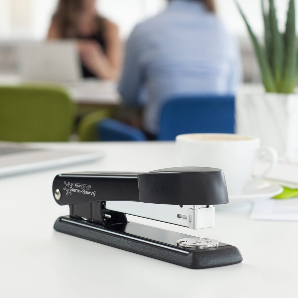 Germ-Savvy® Antibacterial Marlin Metal Stapler - Black - Image 3