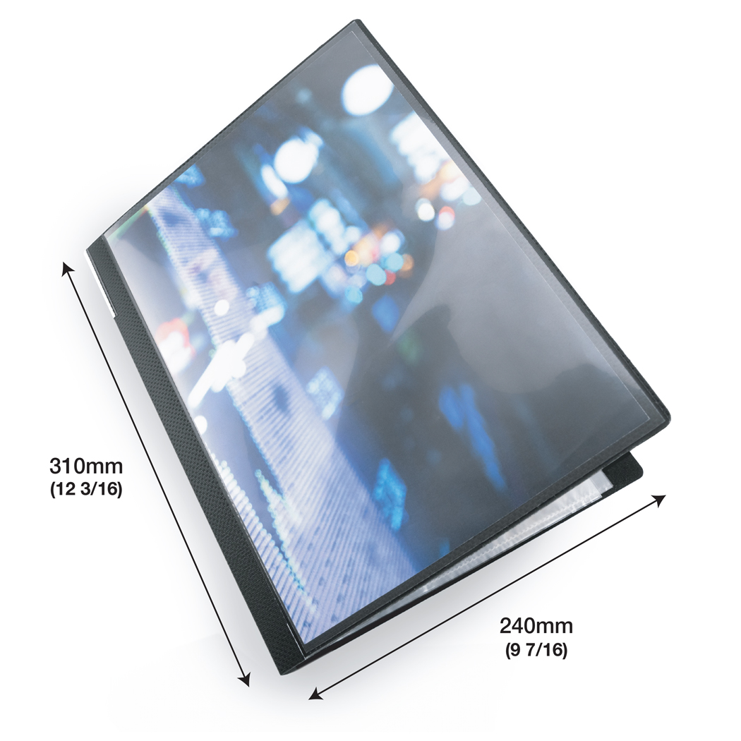 20 Pocket A4 Presentation Display Book - Black - Image 7
