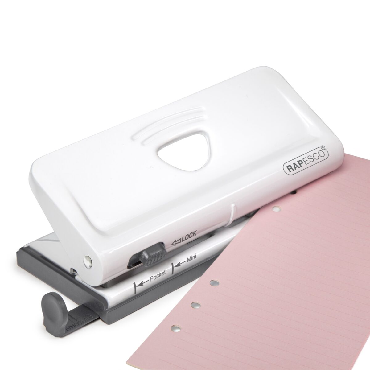 Adjustable 6-Hole Organiser/ Diary Punch - White - Image 3