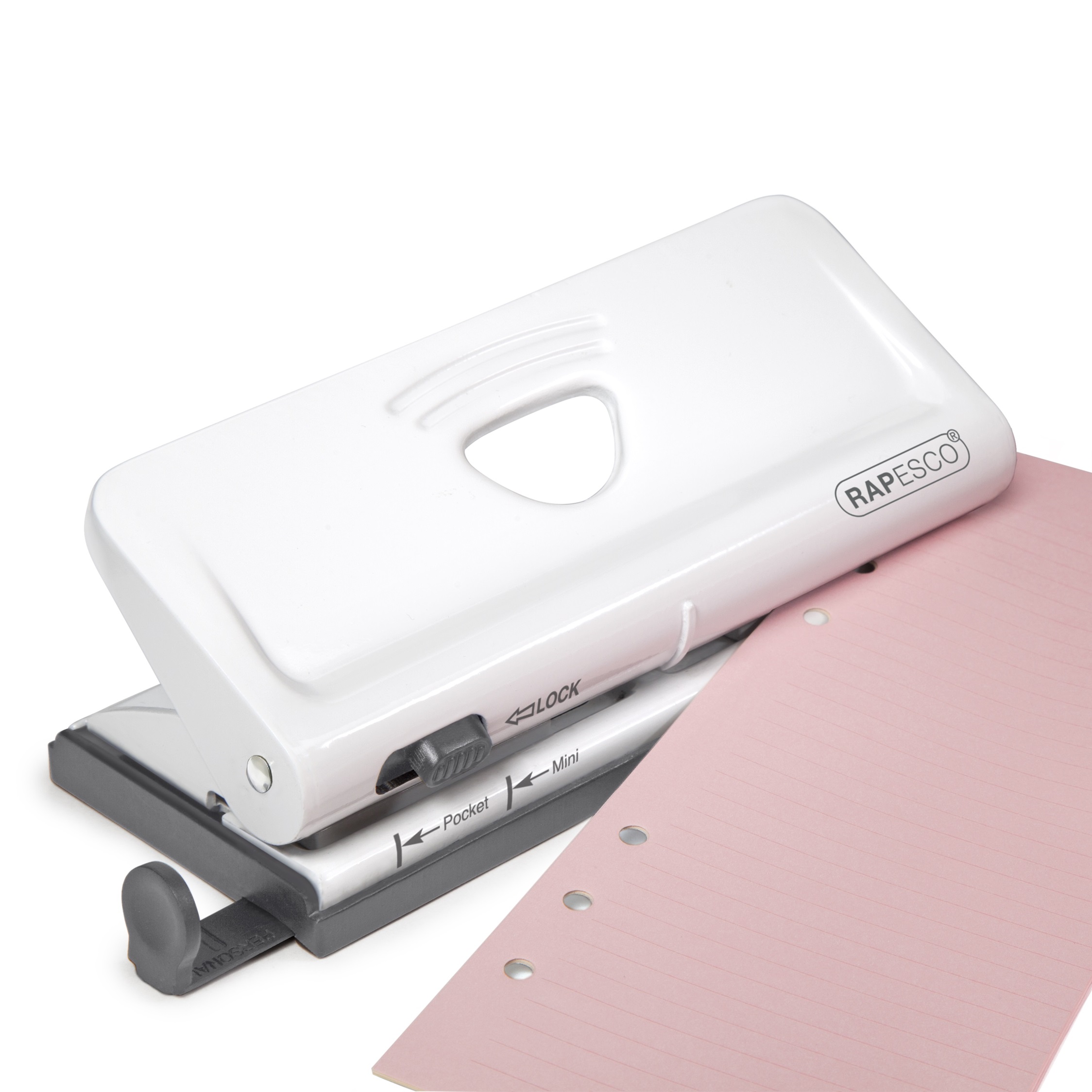 Adjustable 6-Hole Organiser/ Diary Punch - White - Image 3