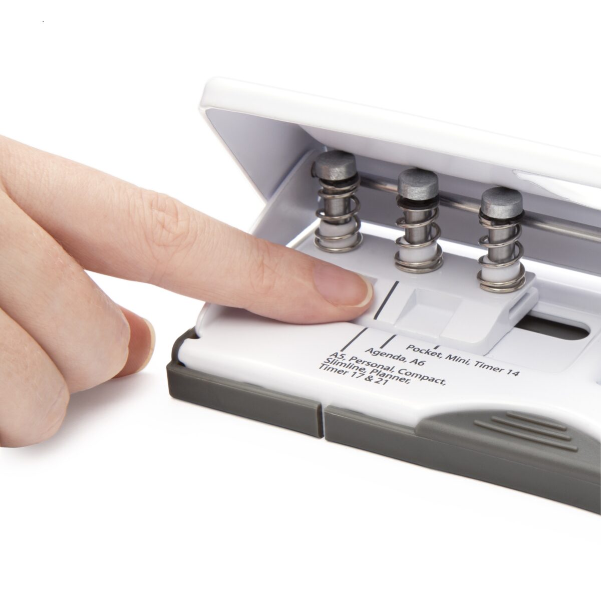 Adjustable 6-Hole Organiser/ Diary Punch - White - Image 6
