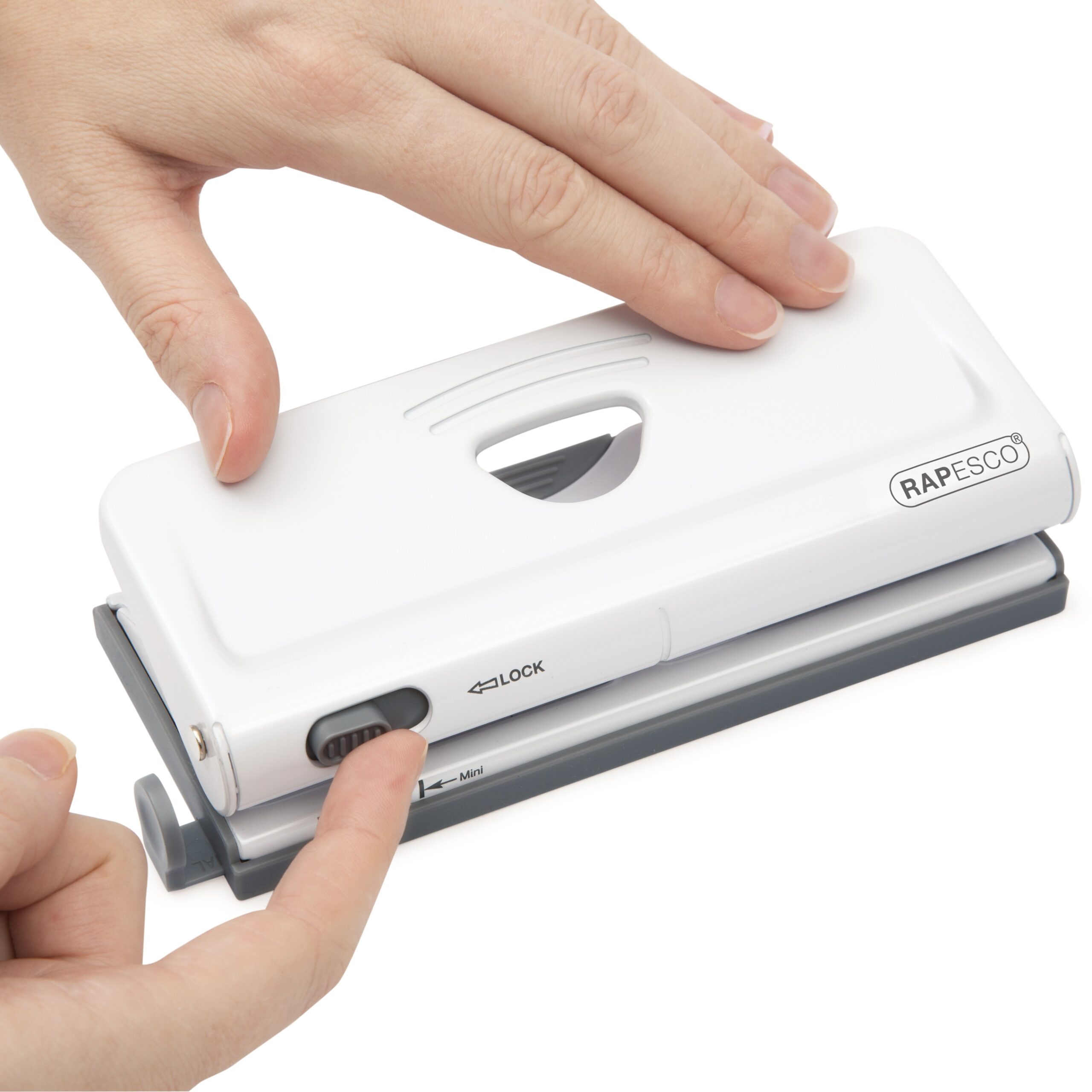 Adjustable 6-Hole Organiser/ Diary Punch - White - Image 4