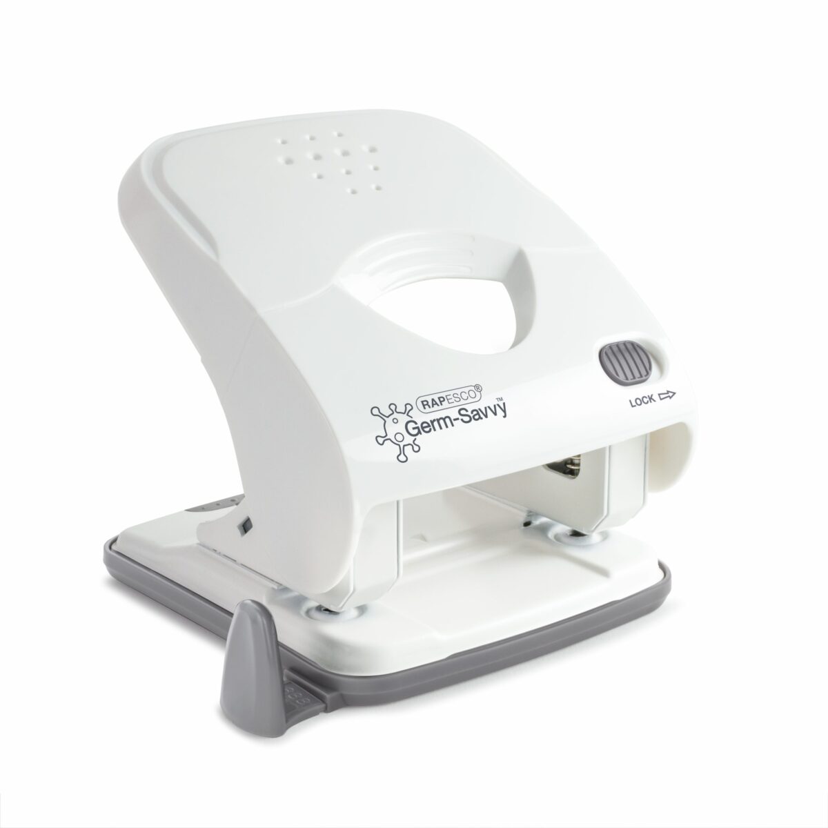 Germ-Savvy® Antibacterial X5-40ps ECO Less Effort 2-Hole Punch - Soft White