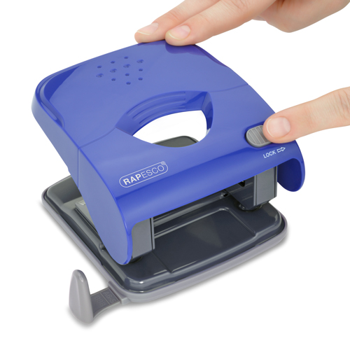 X5-40ps Less Effort 2-Hole Punch - Blue - Image 3