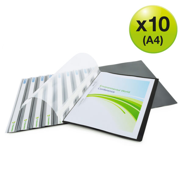 Germ-Savvy® Antibacterial A4 Flexible Slim Display Book 40 Pockets - Red -  Pack of 2 - Rapesco Worldwide