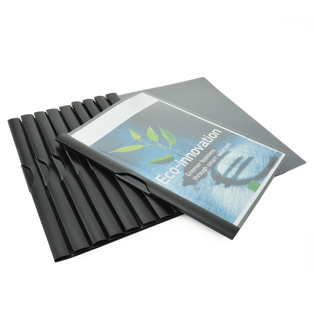 ECO Clip File A4 - Black - Pack of 10