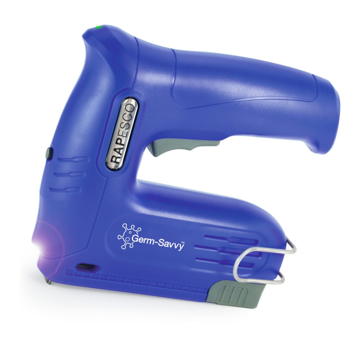 Germ-Savvy® Antibacterial T12-USB Cordless Electric Staple Gun - Blue -  Rapesco Worldwide