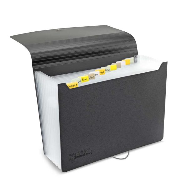 Germ-Savvy® Antibacterial 13-Part A4 Expanding File – Black