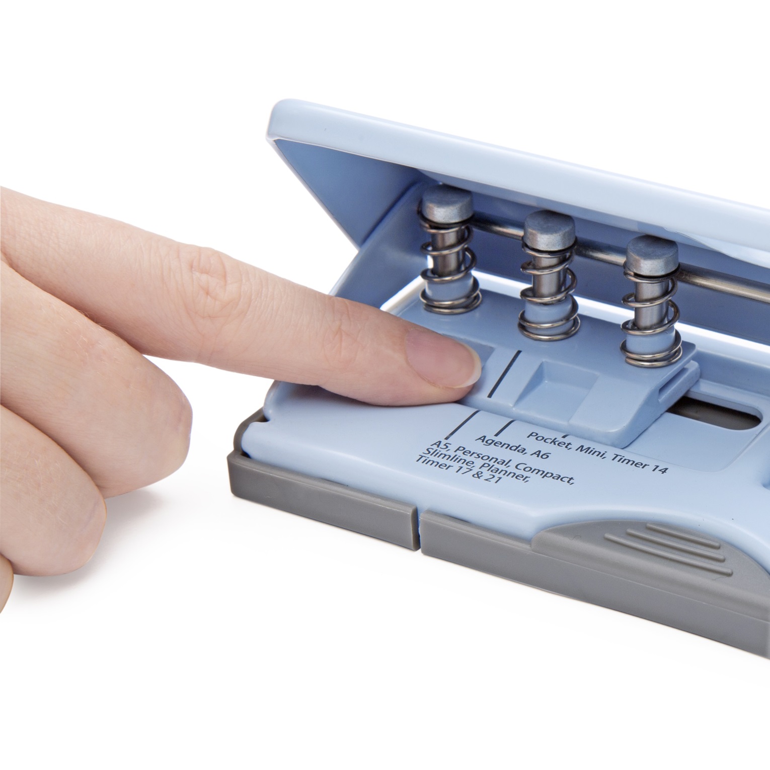 Adjustable 6-Hole Organiser/ Diary Punch - Powder Blue - Image 6