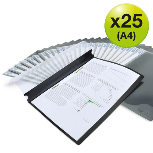 ECO GRS Recycled A4 Recycled Report File - Black - Pack of 25 - Image 4