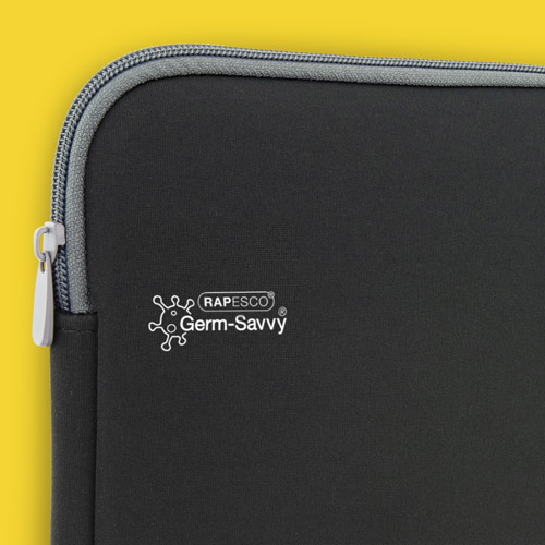 Germ-Savvy® Antibacterial 17.3” Laptop Sleeve - Black - Image 2