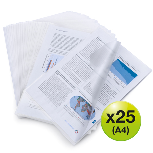 ECO GRS Recycled Cut Flush Folder A4 - Clear - Pack of 25 - Image 2