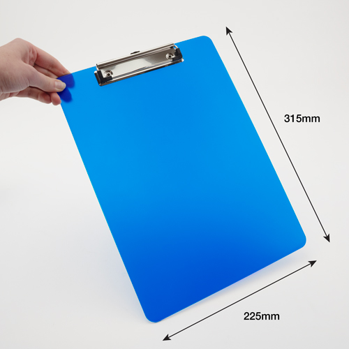 Business Pack: Pack of 3 Frosted Transparent Clipboard A4 - Blue - Image 5