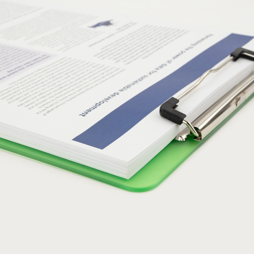 Business Pack: Pack of 3 Frosted Transparent Clipboard A4 - Green - Image 4