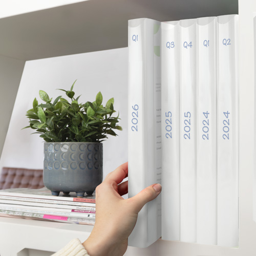 25mm 2-Ring Binder A4 - Clear - Pack of 10 - Image 2