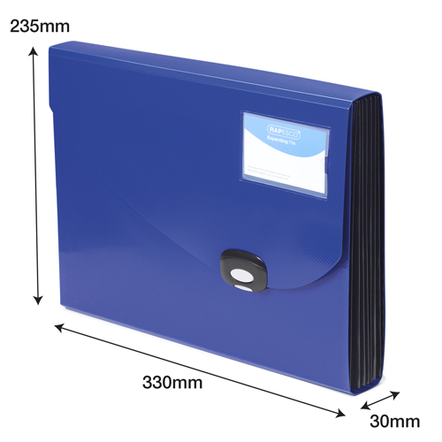 Expanding File A4+ - 7 Compartments - Blue - Image 3