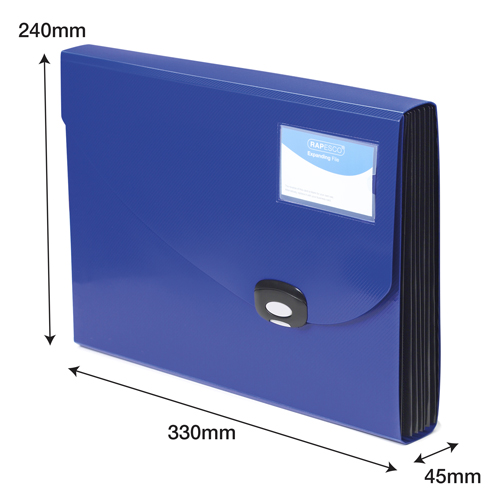 Expanding File A4+ - 13 Compartments - Blue - Image 4