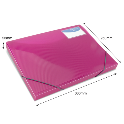 25mm Folio Box A4+ - Bright Transparent - Pack of 5 - Image 2