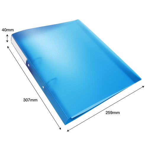 ECO 40mm 2-Ring Binder A4 - Assorted Transparent - Pack of 10 - Image 2