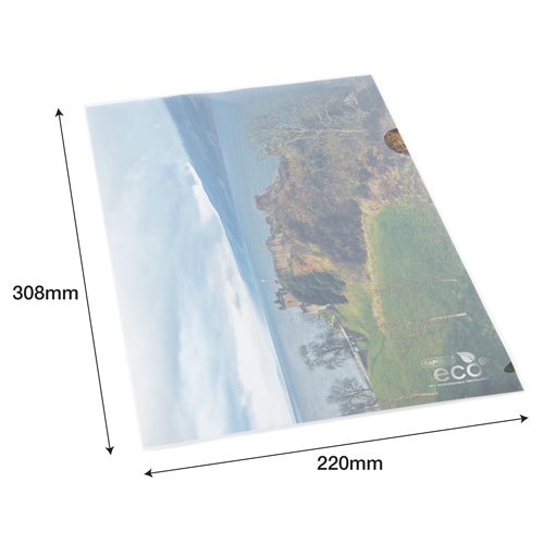 ECO Cut Flush Folder A4 - Clear - Pack of 25 - Image 2