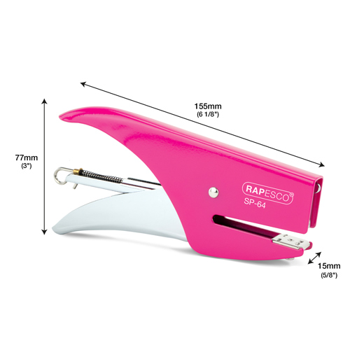SP-64 Metal Stapling Plier & 1000 Staples 21/4mm - Hot Pink - Image 6