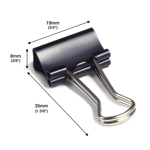 19mm Foldback Clips - Black - Pack of 80 - Image 4