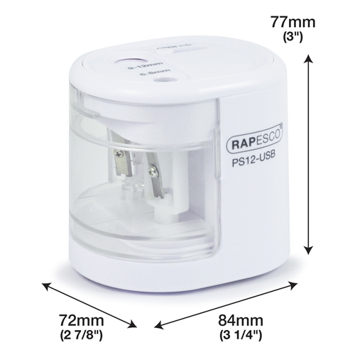 PS12-USB Pencil Sharpener - White - Image 6