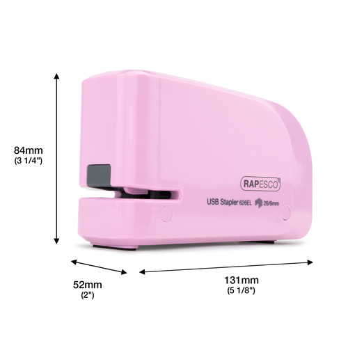 626EL Automatic USB Electric Stapler & 1000 26/6mm Staples - Candy Pink - Image 6
