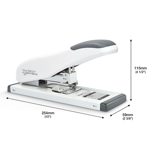 Germ-Savvy® Antibacterial ECO HD-100 Stapler & Multipack of 3200 Staples Type 923 - Soft White - Image 6