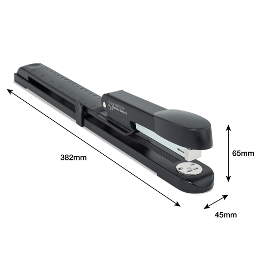 Germ-Savvy® Antibacterial Marlin Long Arm Metal Stapler & 5000 26/6mm Staples - Black - Image 6