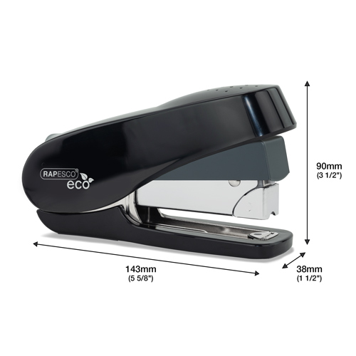 Germ-Savvy® Antibacterial Luna-Less Effort ECO Front Loading Stapler & 2000 Staples - Black - Image 5