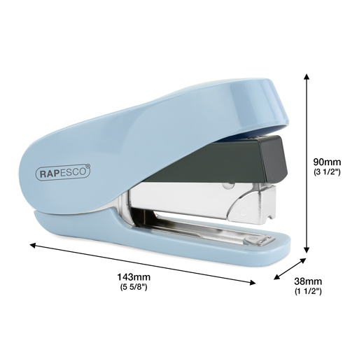 Luna Less Effort Half Strip Front Loading Stapler & 2000 Staples Type 24 - Powder Blue - Image 2