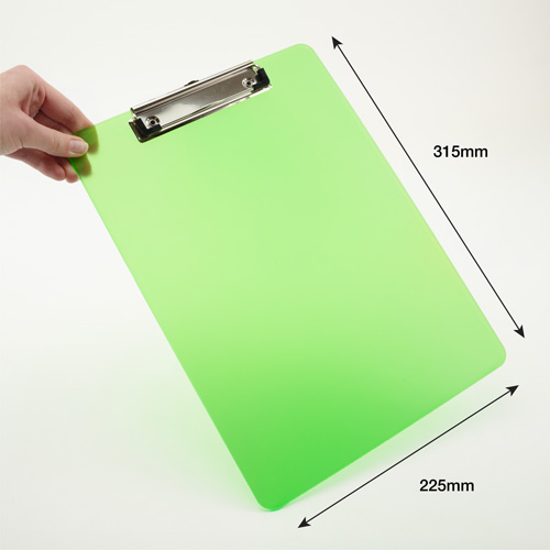 Business Pack: Pack of 10 Frosted Transparent Clipboard A4 - Assorted - Image 2