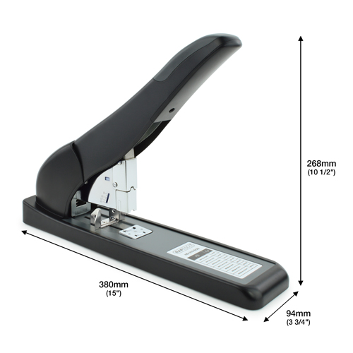 ECO HD-210 Heavy Duty Stapler & 1000 923/15mm Staples - Black - Image 6