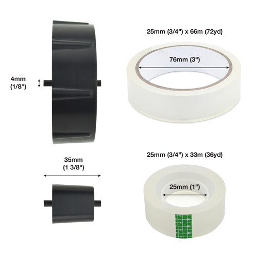 Tape Dispenser 25mm Core Wheel Replacement - Image 3