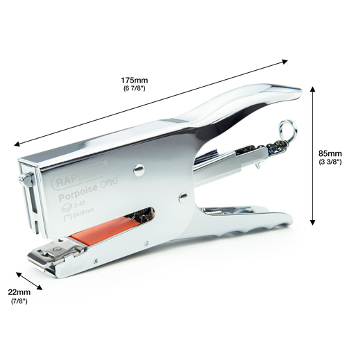 Porpoise ONE Stapling Plier & 1000 Staples 24/8mm – Chrome - Image 7