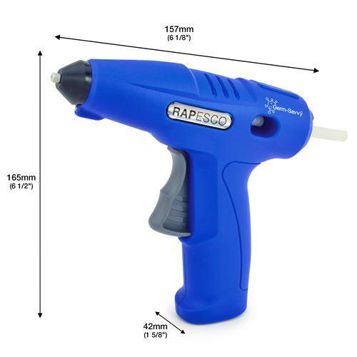 Germ-Savvy® Antibacterial G4-7 USB Cordless Electric Hot Melt Glue Gun - Blue - Image 6