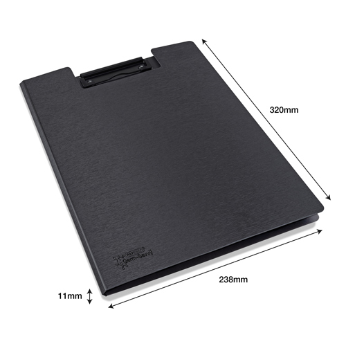 Germ-Savvy® Antibacterial A4 Foldover Clipboard - Black - Pack of 4 - Image 2
