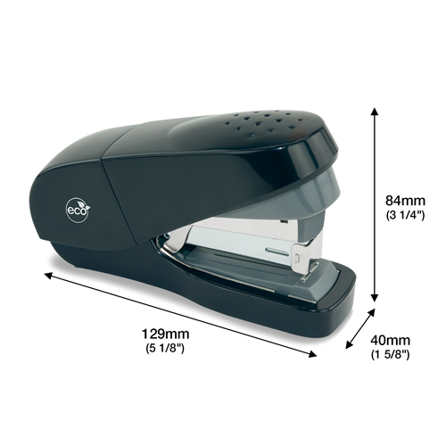 Germ-Savvy® Antibacterial ECO Less Effort Flat Clinch Stapler & 2000 Staples – Black - Image 6
