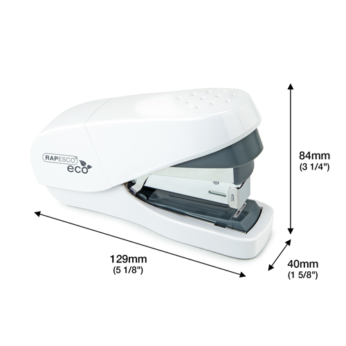 Germ-Savvy® Antibacterial ECO Less Effort Flat Clinch Stapler & 2000 Staples – White - Image 2