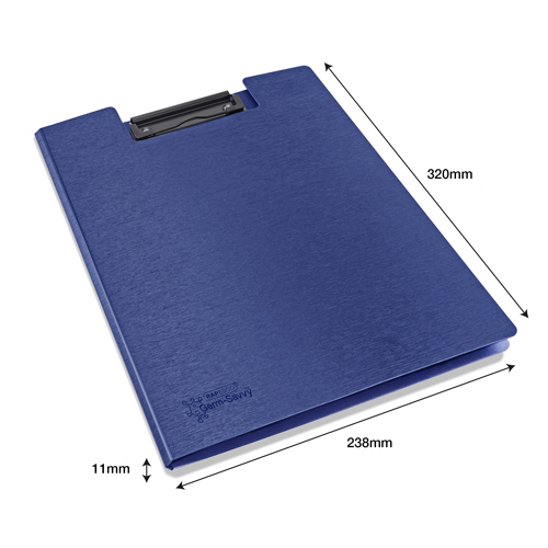 Germ-Savvy® Antibacterial A4 Foldover Clipboard - Blue - Pack of 4 - Image 4