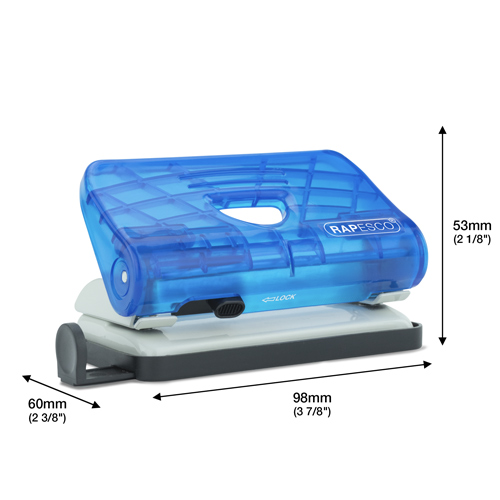 Mini Bug Stapler, Staples and Punch Set – Blue Transparent - Image 2