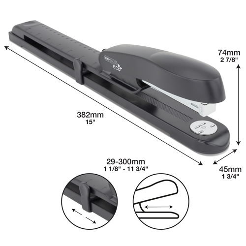 ECO GRS Long Arm Stapler - Black - Image 5