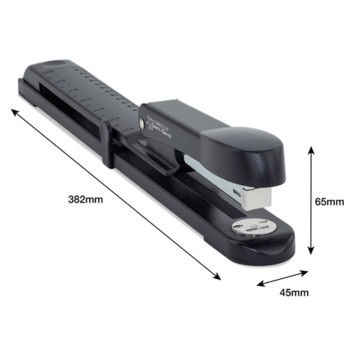 Germ-Savvy® Antibacterial Marlin Long Arm Metal Stapler - Black - Image 5