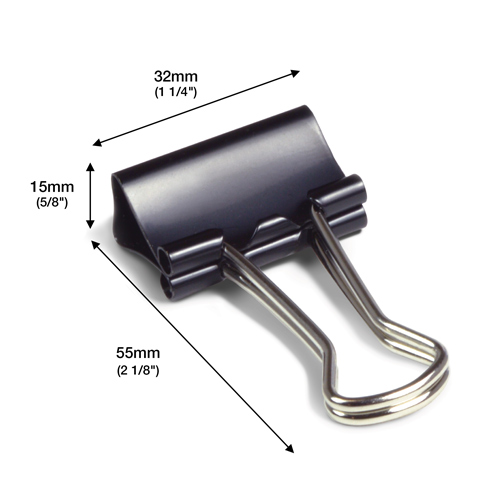 32mm Foldback Clips - Black - Pack of 10 - Image 4