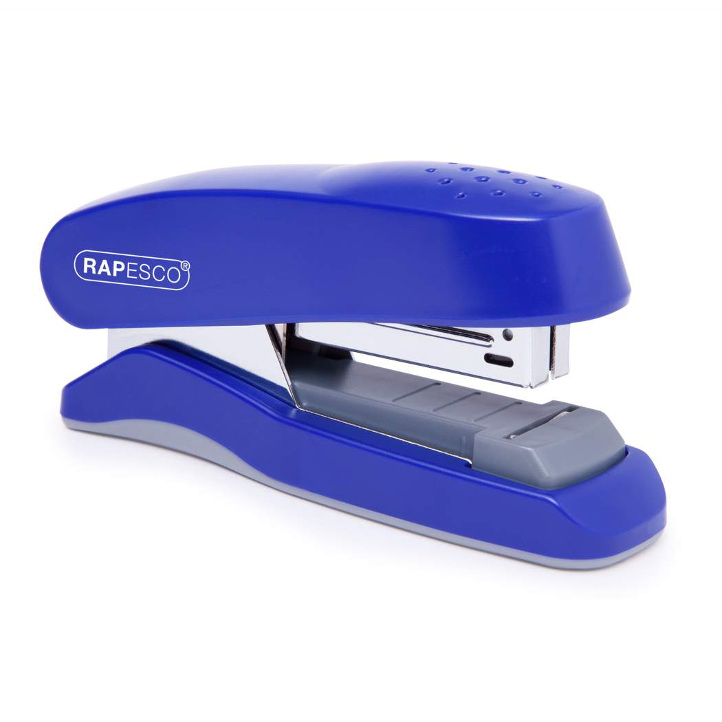 Flat Clinch Half Strip Stapler (blue) | Rapesco Office Products PLC