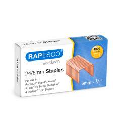 Rapesco 53/6 6mm Staples for Metal Tacker Gun Box 5000-0749 